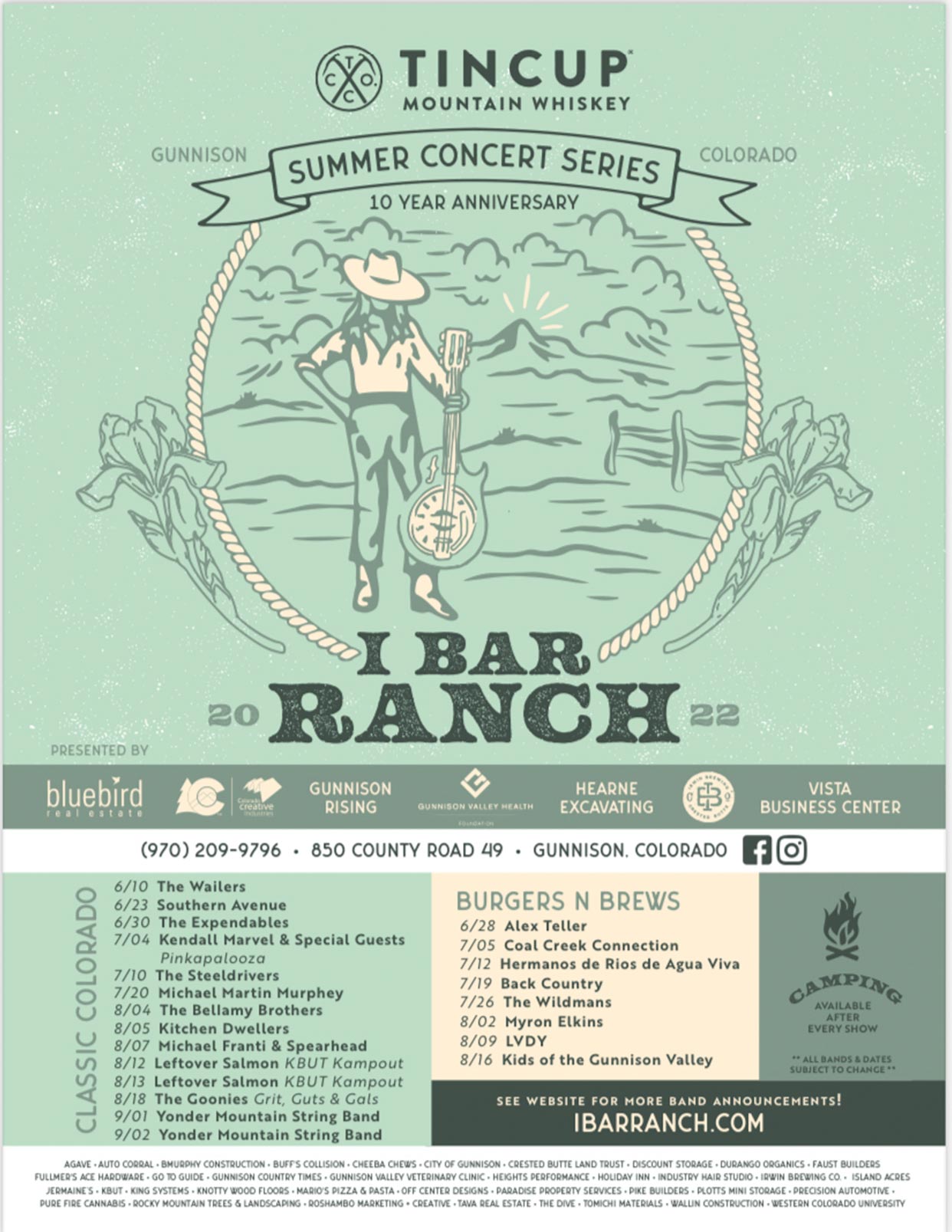 I Bar Ranch Summer Concert Series 2022
